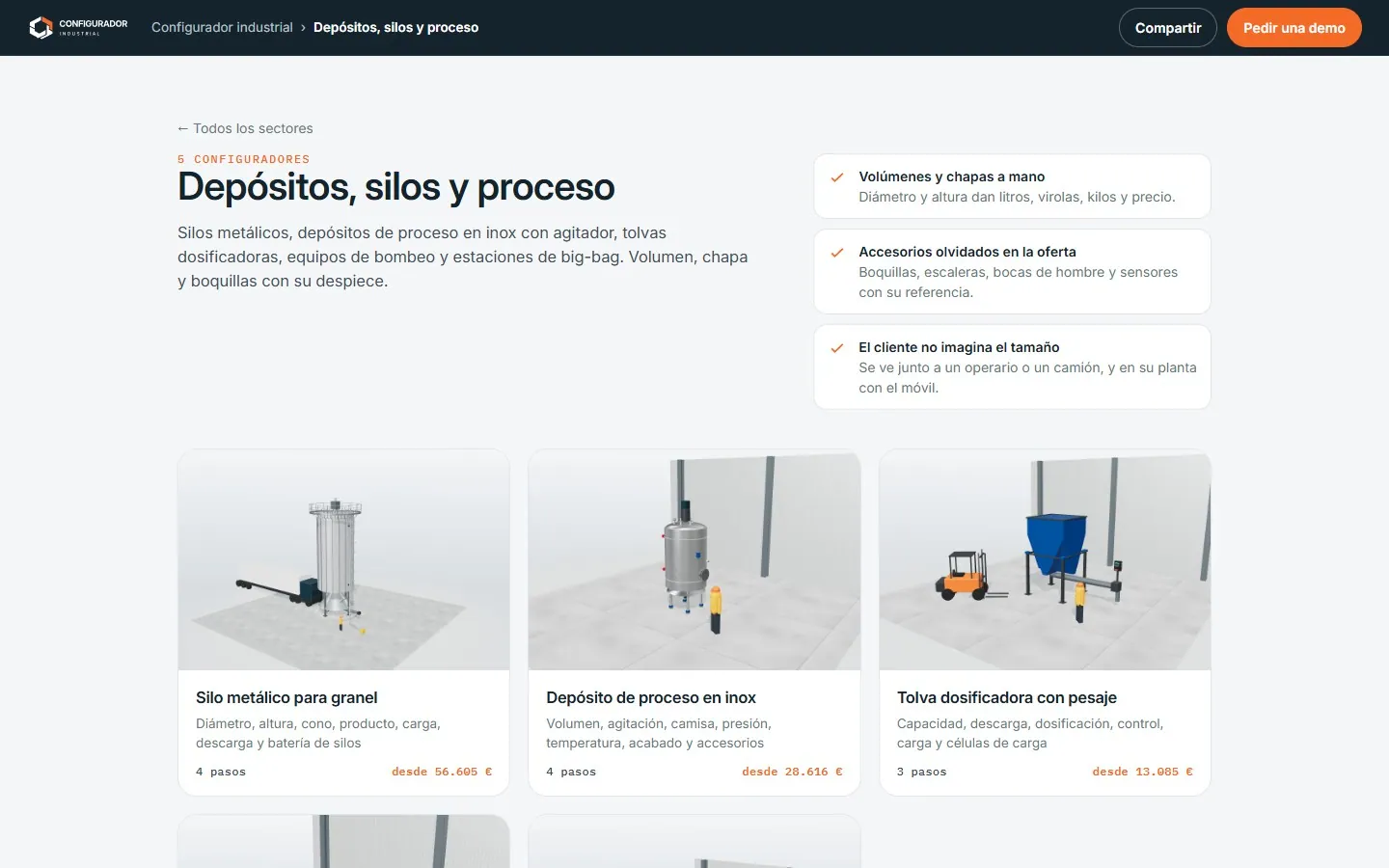 Herramientas para preparar un configurador