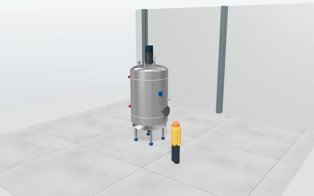 Depósito de proceso en inox · animación