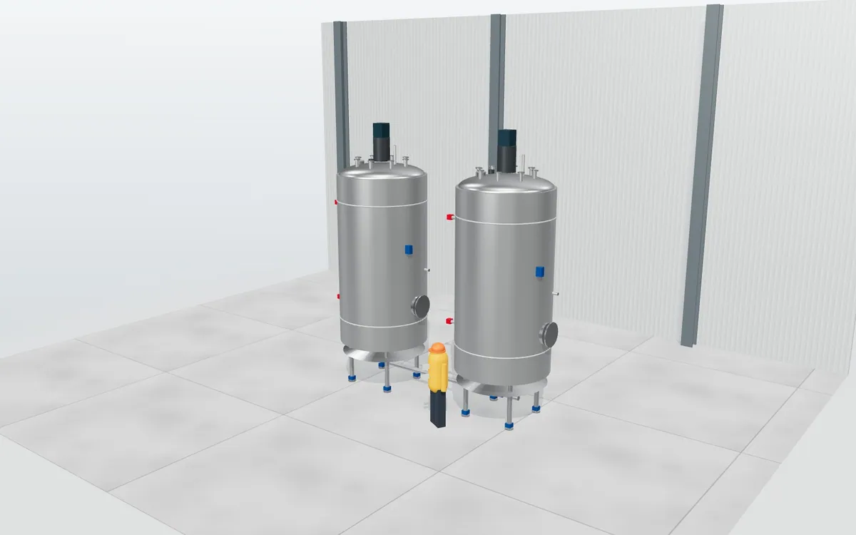 Depósito de proceso en inox · Fermentador alimentario