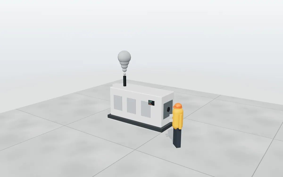 Grupo electrógeno de emergencia o continuo · animación