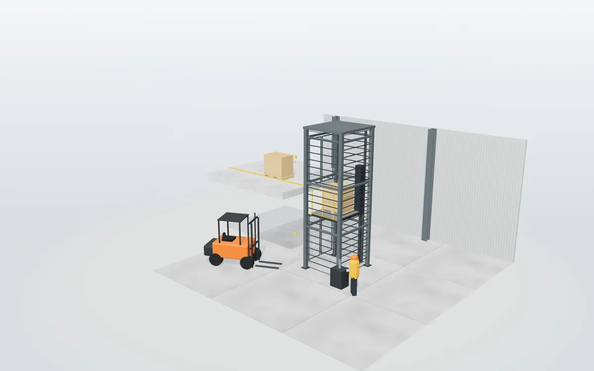 Montacargas industrial · animación