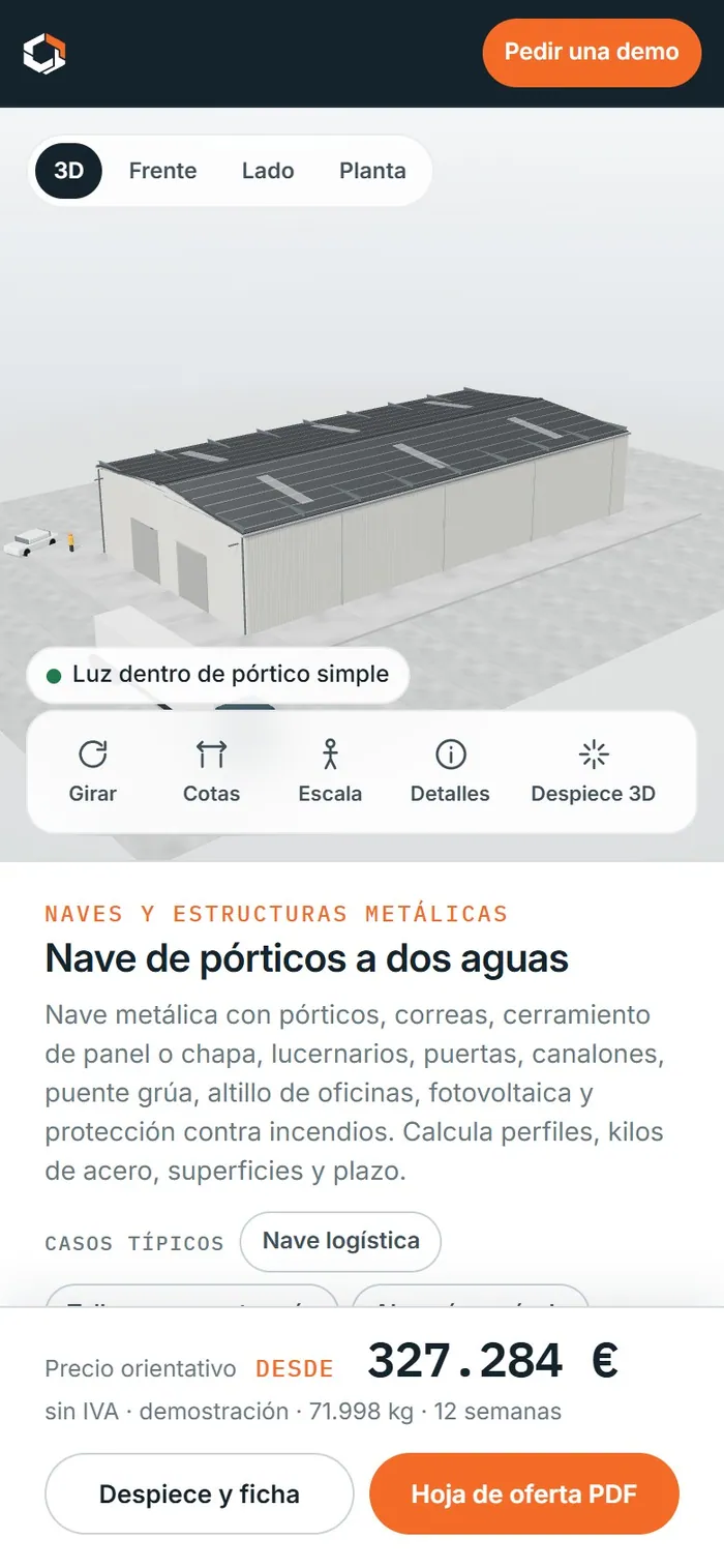 Nave de pórticos a dos aguas · en el móvil