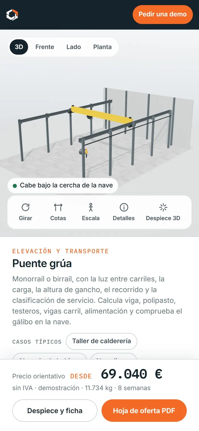 Puente grúa · en el móvil