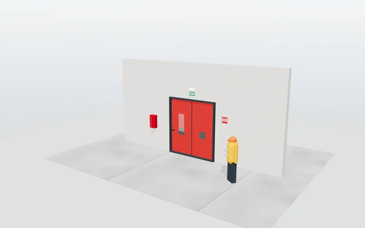 Puerta cortafuegos y de seguridad · Sectorización de nave