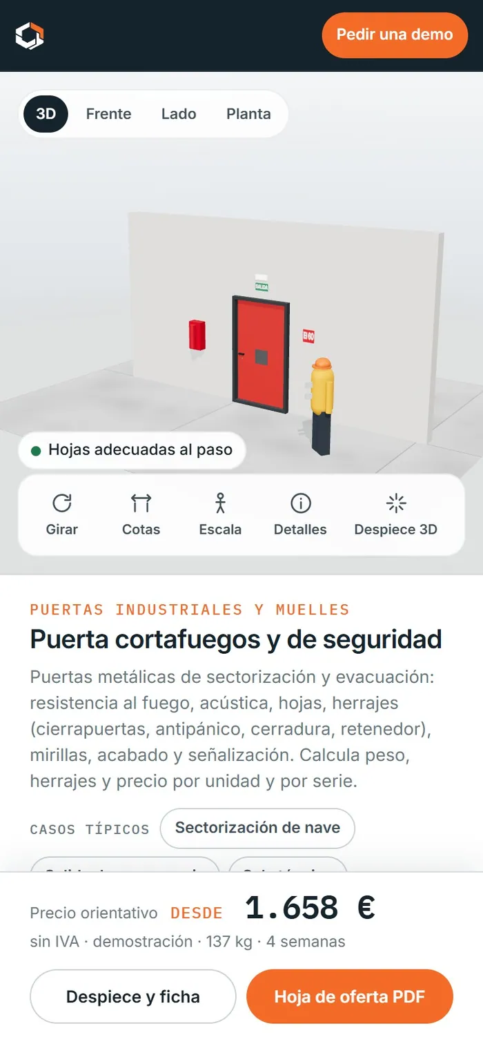 Puerta cortafuegos y de seguridad · en el móvil