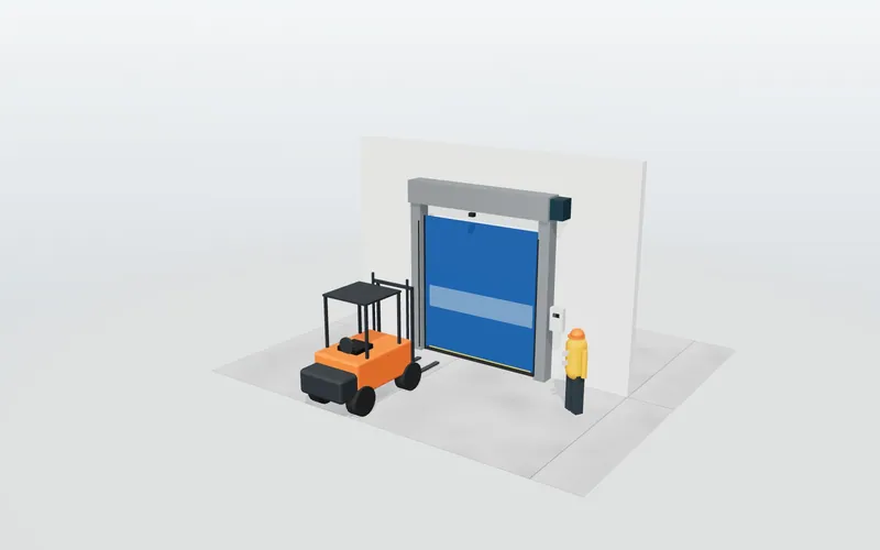 Puerta rápida de lona