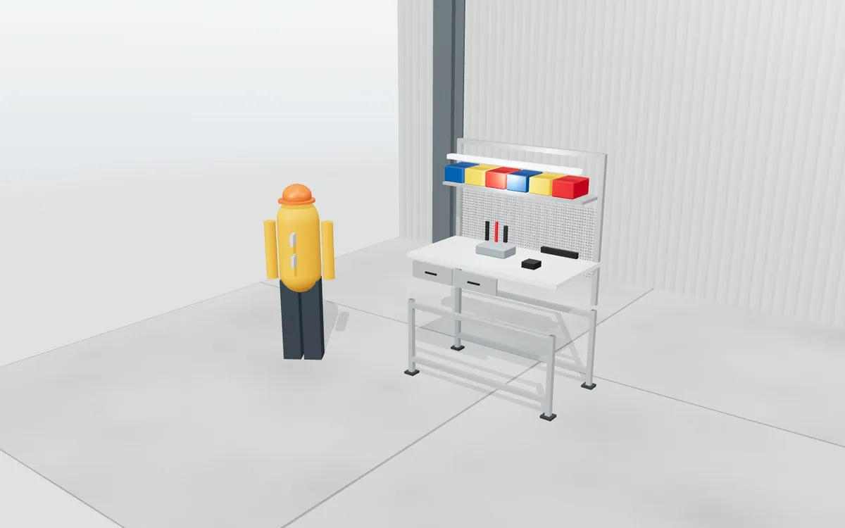 Puesto de trabajo modular · animación