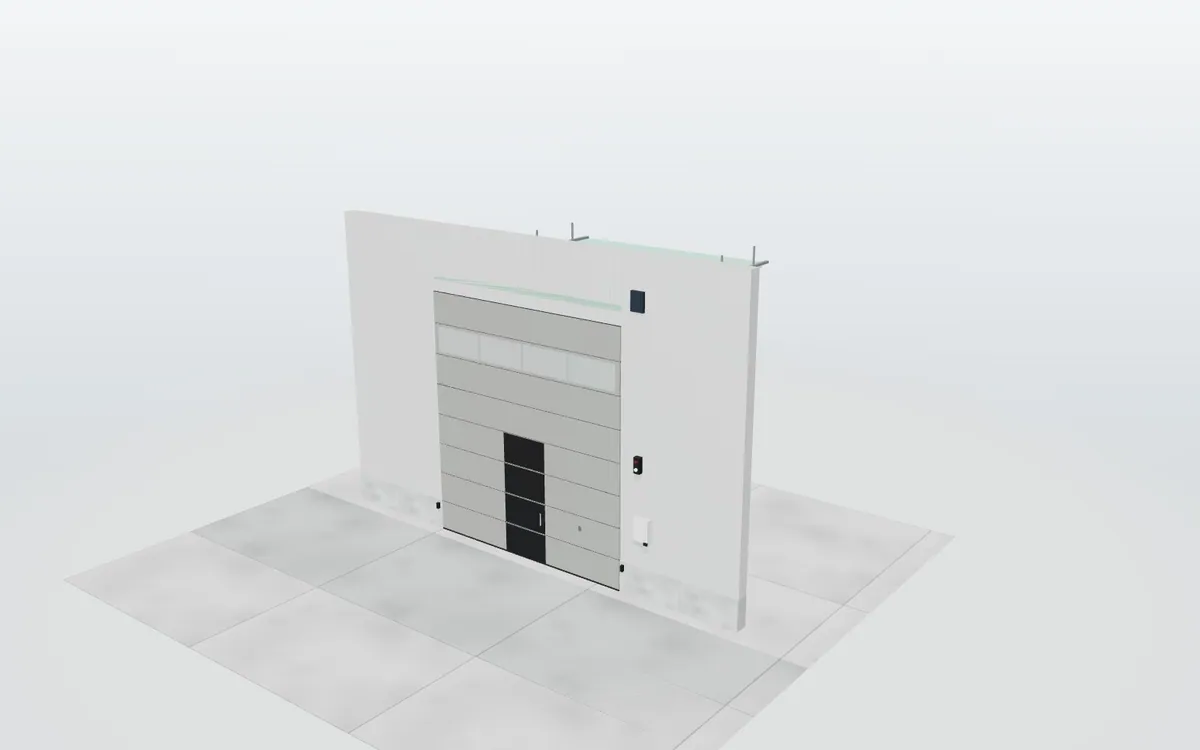 Puerta seccional industrial · Nave logística