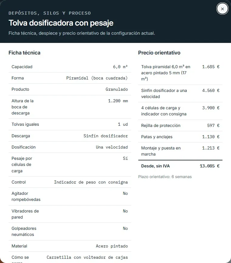 Gestión de tarifas y listas de precios industriales