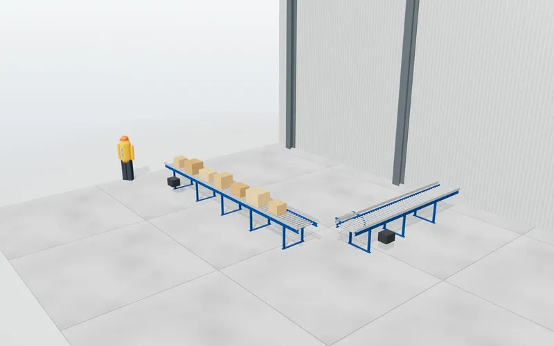 Transportador de rodillos modular